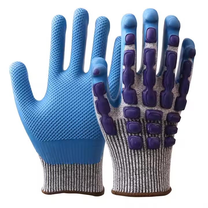 HPPE latex anti-collision foam beads latex embossed impact resistant and cutting resistant safety wo