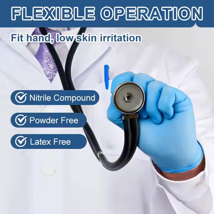 Safety Hand Protect Guantes De Nitrilo Household Wash Glove Nitrile Powder Free Guantes Nitrilo Disp